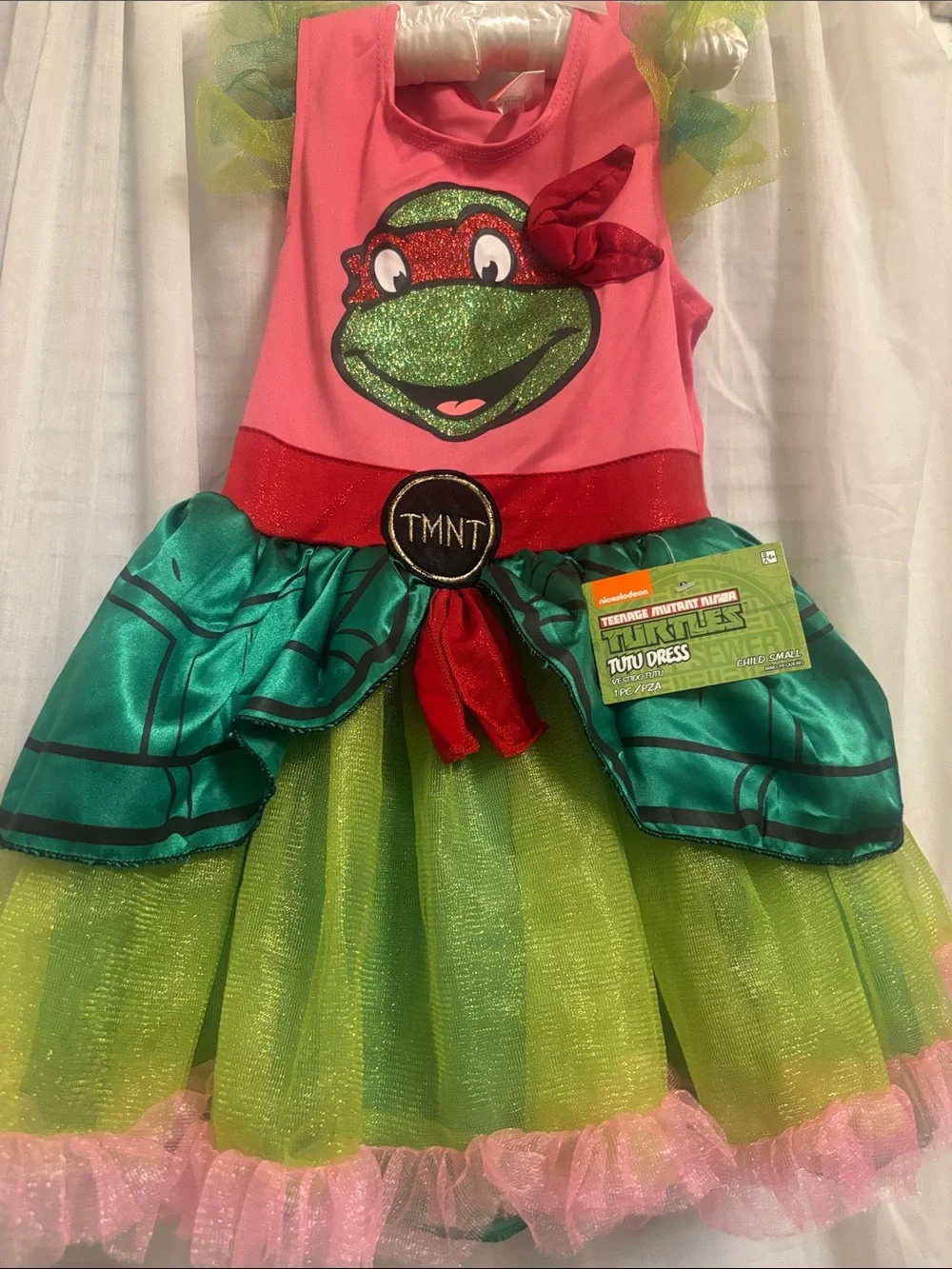 Nickelodeon Pink, Green & Teal TMNT Tutu Dress Costume